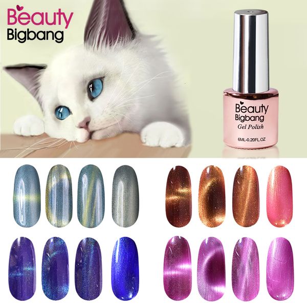 

beautybigbang 3d chameleon cat eye uv poly gel polish magnetic gel varnish lacquer soak off uv nail art lak, Red;pink