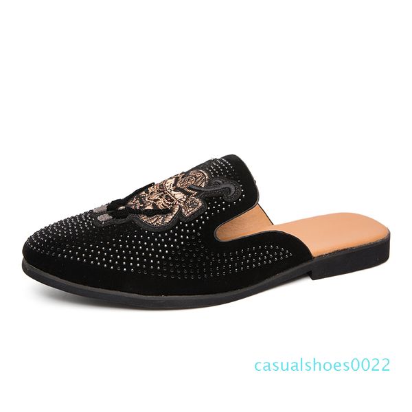 

2019 summer shoes men beach sandals flat summer holiday shoes casual mens slippers male canvas c42, Black