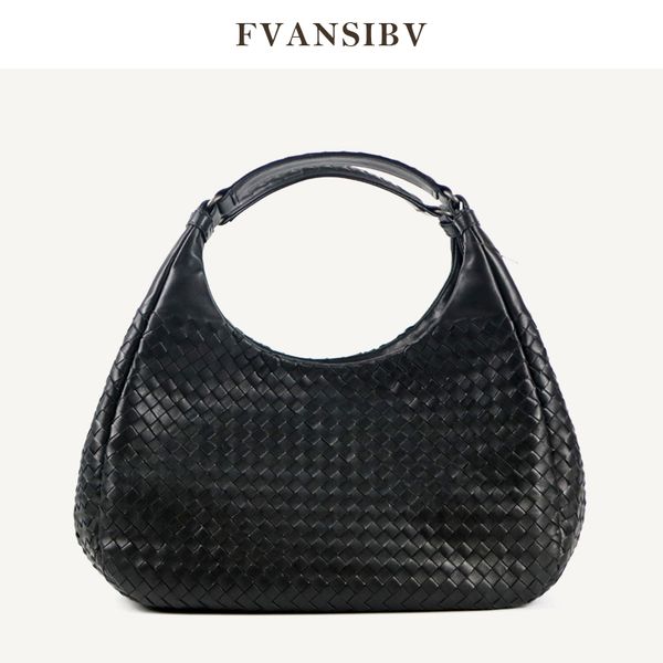 

women's shoulder bag 100% sheepskin leather handbag shopping bag fashion simple large capacity woven 2020 new