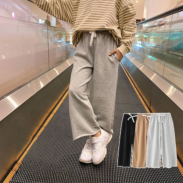 

2020 new kids girls wide leg pants cotton loose pants for girl spring summer loose casual trousers teenage clothes 8 to 12 14 16 y200704, Blue