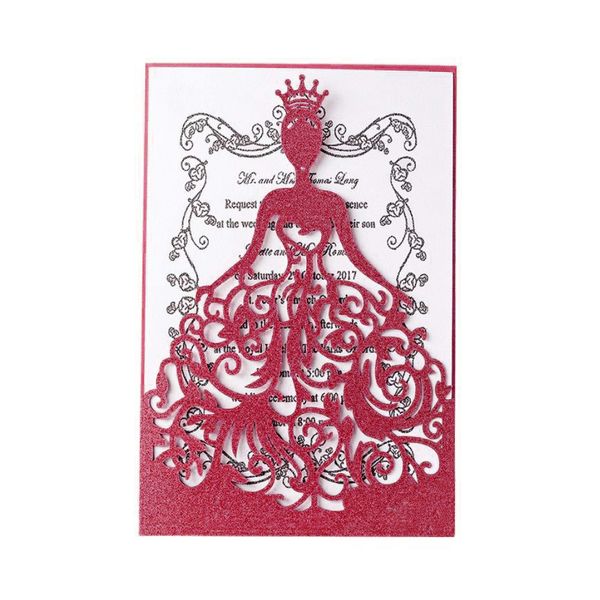 

25pcs/set for birthday gift multifunction party hollow out with envelope invitation card festive engagement carved paper wedding
