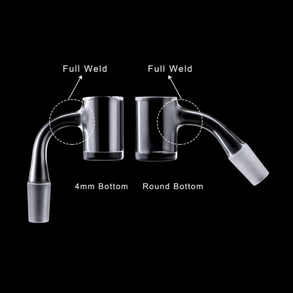 

New US Full Weld Beveled Edge Quartz Banger 10mm 14mm m Male Female45 90 Quartz Bangers Nails Fo18mr Glass Water Bongs Dab Rigs
