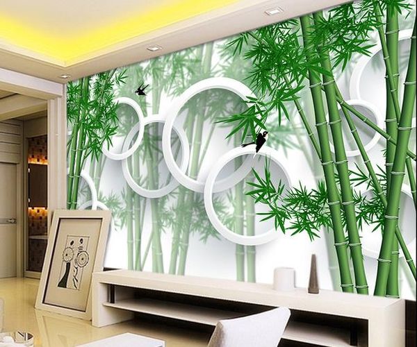 

3d solid circle bamboo serenity tv фон обои стены обои home decor дизайнеры