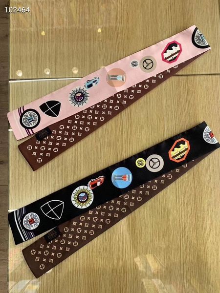 

2020 new brand silk scarf exquisite printing silk scarf fashion men and women silk ribbon 120*8cm