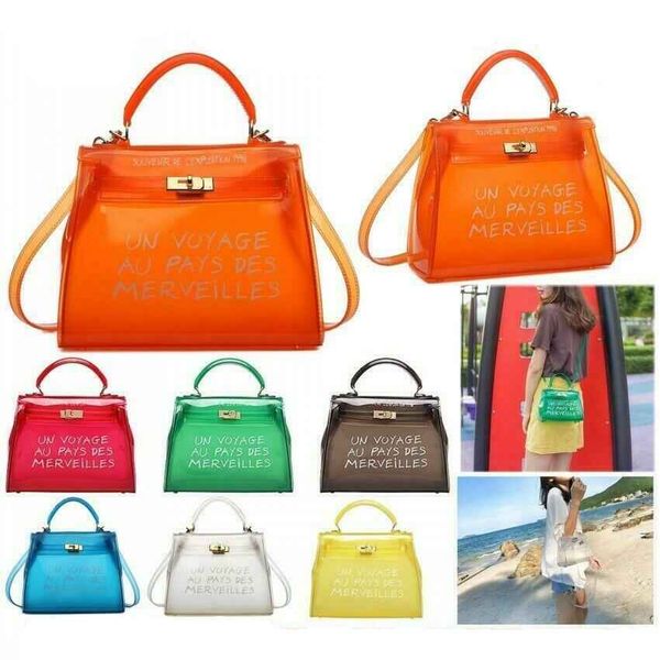 

womens pvc crossbody handbag totes party package transparent alphabet jelly bags girls letter shoulder messenger bag satchel purse backpack