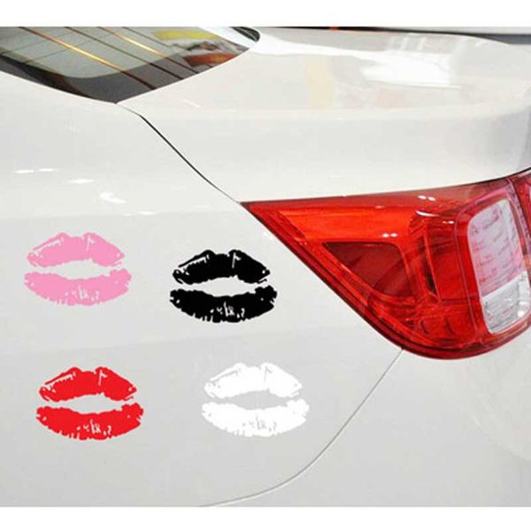 

red lip cover scratches car stickers lip motorcycle decals