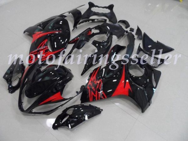 

new abs plastic fairings kit fit for suzuki gsx1300 1300r 2008 09 10 11 12 13 14 15 16 17 2018 injection mold black with red decals