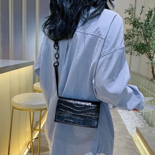 

women's bag 2020 new korean fashion crossbody bag crocodile pattern shoulder crossbody handbag