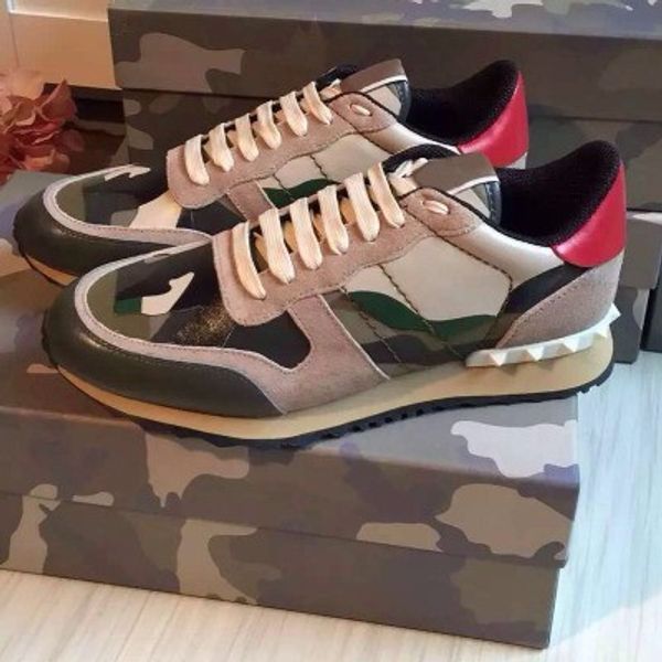 

original box]fashion lover designer rock stud sneaker shoes women,men fashion casual shoes rock runner trainer flats shoes size:35-46, Black