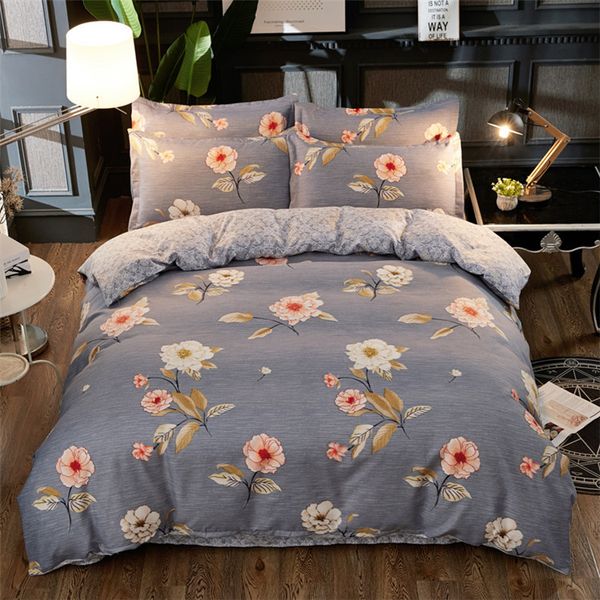 

sanding quilt cover bed sheet pillowcase pillow cover sets pure cotton four pieces twill duvet cover sets bedding supplies various patterns