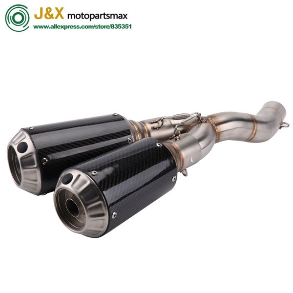 

motorcycle slip on motorcycle exhaust full system middle pipe muffler for