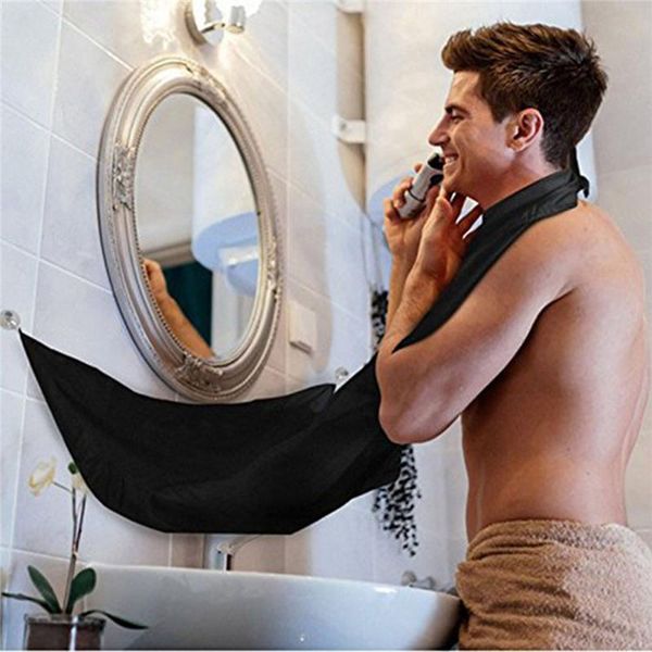 

man bathroom apron black beard care trimmer hair shave apron for man waterproof floral cloth household cleaning protections sale