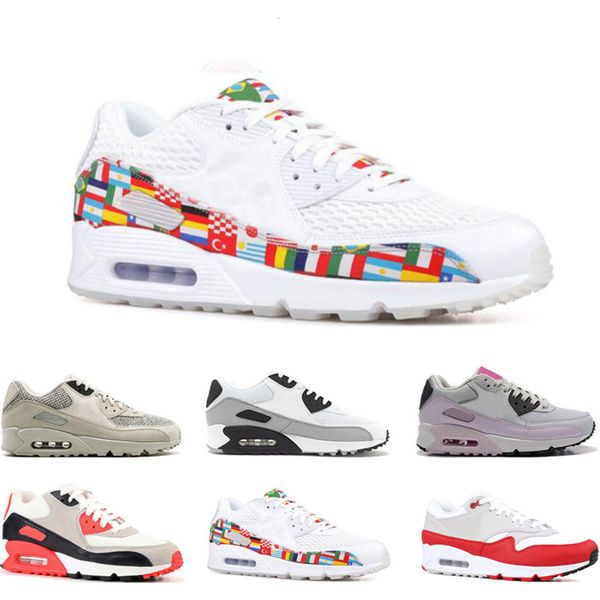 

2019 running shoes for men infrared international flag pack triple white black essential laser pink bred women sports sneaker size 36-45