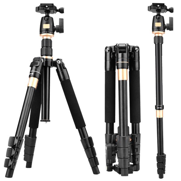 

q555 camera tripod aluminium alloy camera video monopod professional extendable tripod with quick release plate stand top