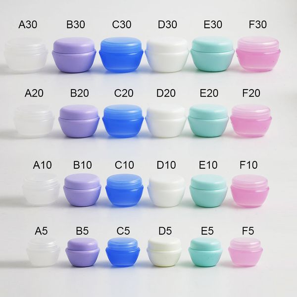 

24 x 5g 10g 20g 30g mini empty jar pots cosmetic makeup inner lid face cream lip container my refillable bottles wholesale