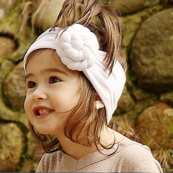 

children's hair iins baby knotted hair band cute baby cotton headwear hair accessories, Silver