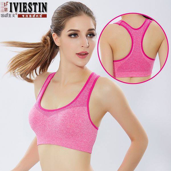 

gym clothing shockproof sports bra for women breathable no rims bralette running yoga fitness quick dry clothes 5 colors, White;black