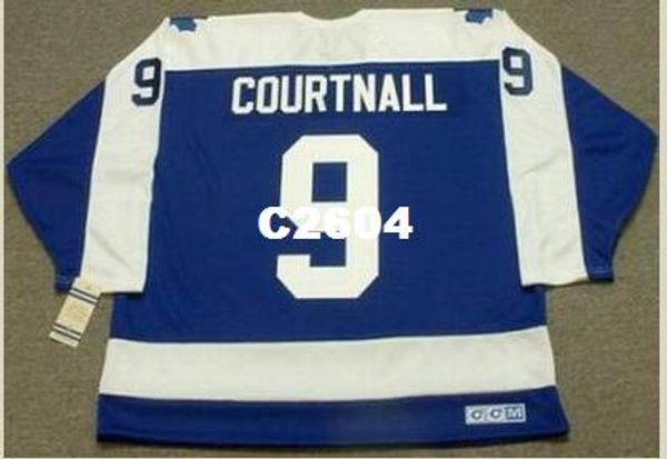 

mens #9 russ courtnall toronto maple leafs 1987 ccm vintage retro hockey jersey or custom any name or number retro jersey, Black;red