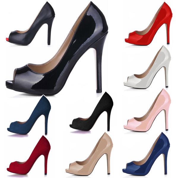 

chmile chau dress party shoes women peep toe thin high heels sweet dating bridal ladies pumps zapatos mujer plus sizes t1, Black