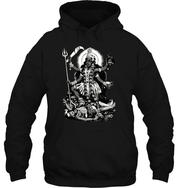 

men hoodie hindu god kali men's fashion round neck black s 3xl women streetwear