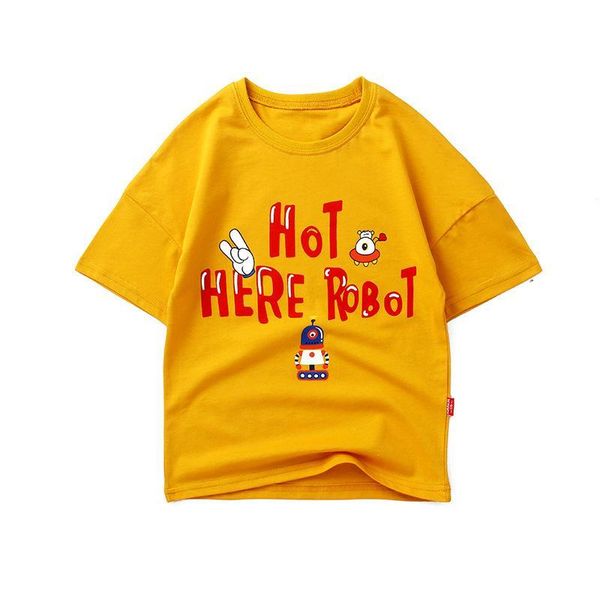 

детские футболки хлопок студентов алфавитных одежд вокруг шеи летом с коротким рукавом детских спортивной потерять детскую одежду, Blue