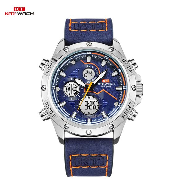 KT TOP Brand Orologi da uomo Luxury 5ATM Orologio impermeabile da uomo analogico al quarzo con data Orologi da uomo Sport Orologio da polso militareKT18052233