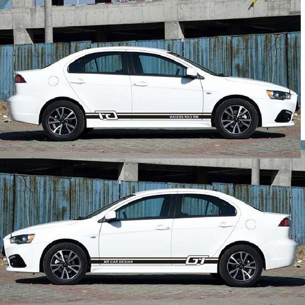 

2pcs/set waist car stickers paste detor machine decals