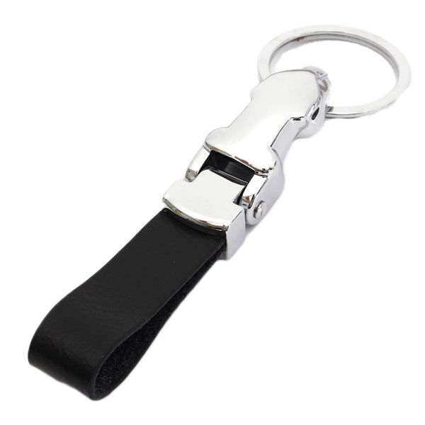 

new arrival leopard head keychain animal cheetah leather key chains man car keyring key holder gifts, Silver