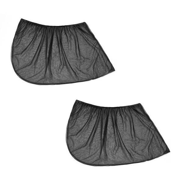 

2pcs universal car side window curtain sun shade black mesh anti-uv insulated side window sunshade car protector