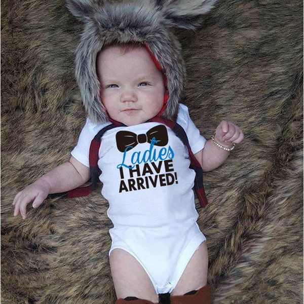 

summer casual daily wear infant baby letter printed short sleeve belly protect bodysuit romper jumpsuit outfits, White