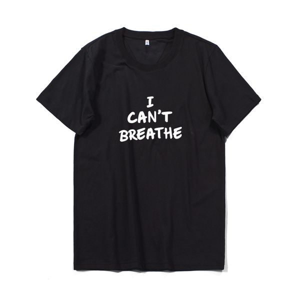 

men's t-shirts 2021 summer men tee i cant breathe letters print george floyd matter short sleeve t-shirt male cotton breathable, White;black