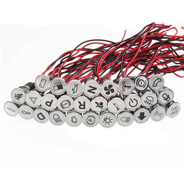 

12-36v 8mm metal led dash panel warning for pilot indicator light signal lamp turn light waterproof universal for car boat truck