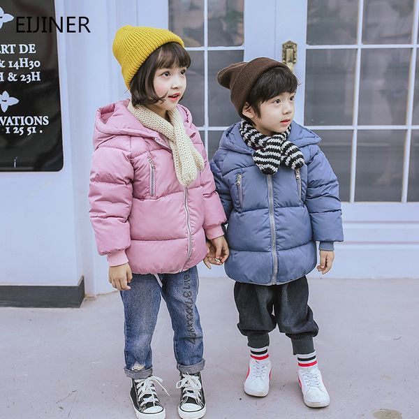 

white duck down children winter coat casual boys hooded coat baby clothing outwear autumn girls down jacket kids coats snowsuit, Blue;gray