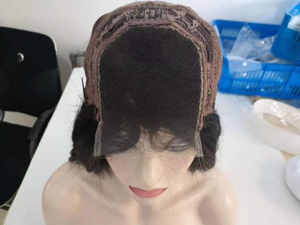 

selling 130% 5*5 hd lace closure wigs body wave 9a natural color human hair wigs, Black;brown