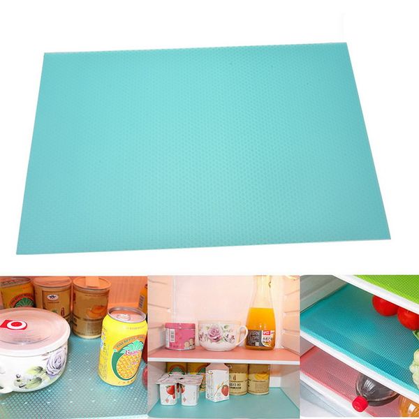 

4pcs/set fridge organizer waterproof mats refrigerator pad antibacterial antifouling mildew moisture tailorable pad kitchen tool