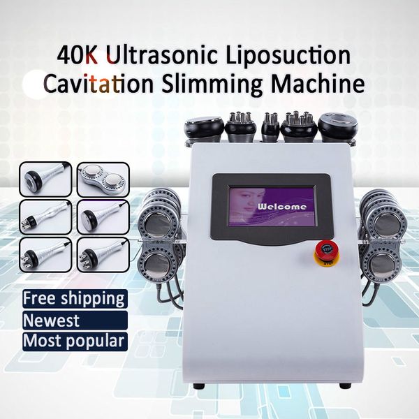

portable high frequency facial machines lipolysis laser rf cavitation/ultrasonic cavitation 6 in 1 beauty salon equipment