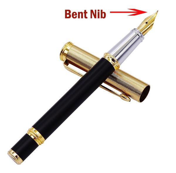 

duke 17 matte balck metal calligraphy pen fountain pen fude nib beautiful ripple cap office business gift home school supplies