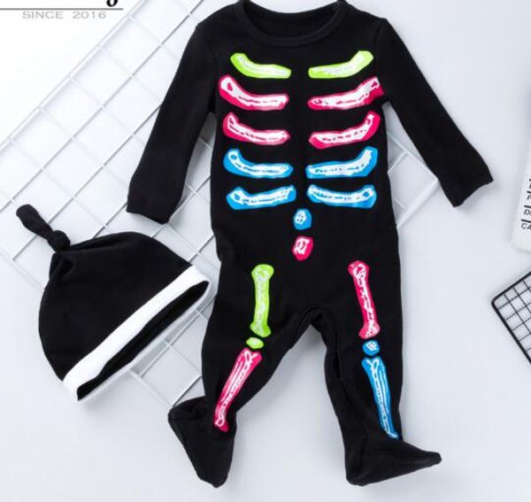 

0-2T Baby Boy Girl Halloween Clothing Long Sleeve Romper Cartoon Design Romper with Headband or Hat Baby Girl Cosplay Clothing romper