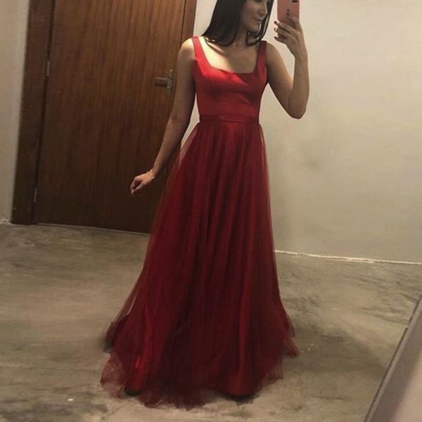 Fabrikverkauf Maßgeschneiderte romantische Abendkleider Langes schönes Satin-formelles Kleid A-Linie-Damenkleid für den Abschlussball