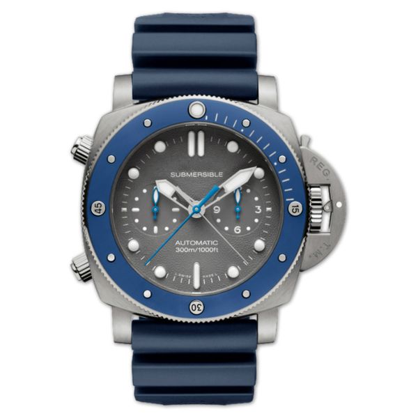 

дизайнерские часы роскошные мужские часы автоматические часы pam00982 погружной хронограф guillaume nery edition мужские часы механические ч, Slivery;brown