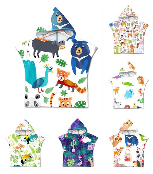 Acheter Livraison Gratuite Cadeau Danniversaire Animaux Tigre Ours Singe Toucan Flamingo Cygne Plante Tropicale Motif Bébé Enfants Bain Plage à