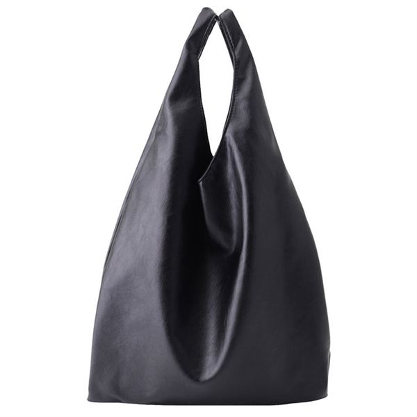 

new-simple soft pu leather shopping bag solid color wild tote casual large capacity women's handbag composite bag tote sac bols