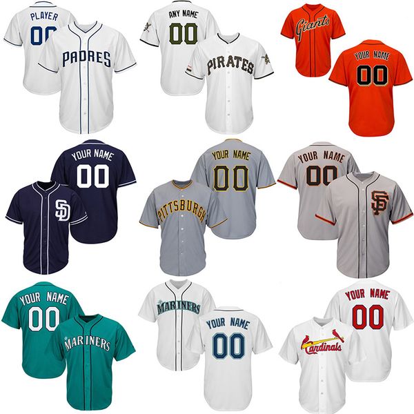 

Customed San Diego Baseball Jerseys Pittsburgh Padres Pirates Giants San Francisco Mariners Seattle St. Louis 19 Tony Gwynn Cardinals