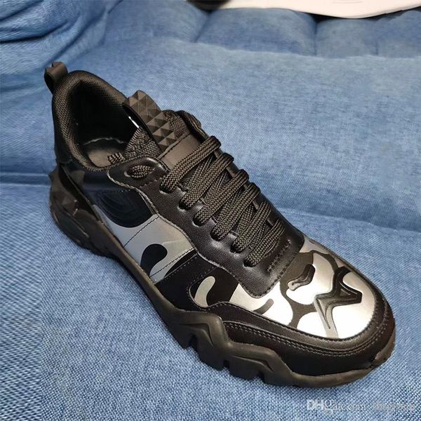 

ђдаѬ дизайнеѬка обђв rockrunner камђлж кѬоовок 100% нађѬална кожа mens женин Ѭ, Black