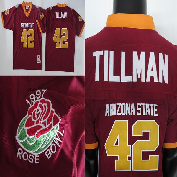 

2019 ncaa arizona state sun devils jerseys 42 pat tillman jersey red men's college football jersey stitched, Black