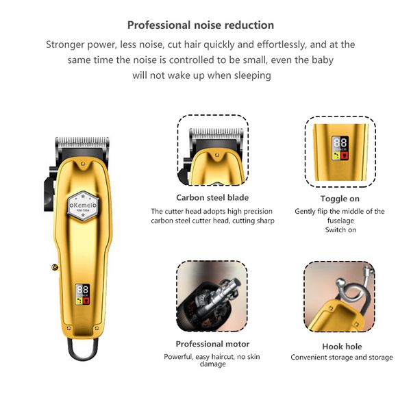 

kemei электрический триммер волос km-1984 + pg cordless профессиональные аккумуляторные для волос 0,1 мм триммер волос epshd