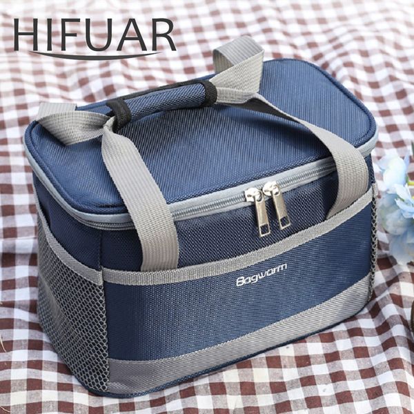 

5l/8l lunch bags portable oxford waterproof cooler bag picnic thermal insulated fresh thermo cool cans lunch box totes