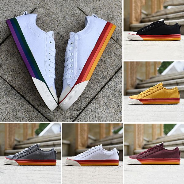 

2019 ef2319 originals pride nizza clover casual shoes lover two-tone rainbow sports sneakers women mens beige designerl chaussures 36-45