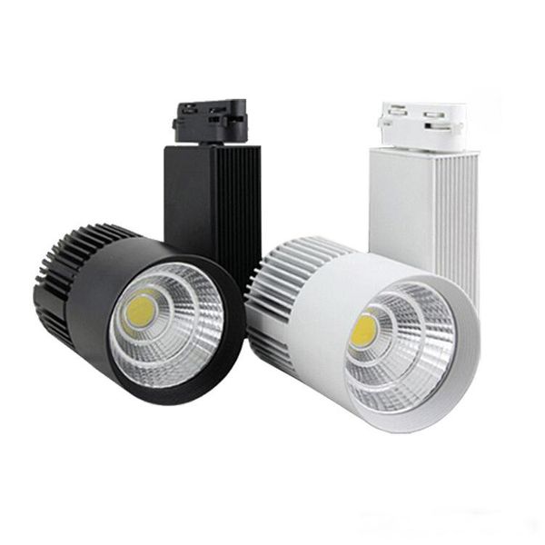 LED-COB-Schienenleuchte, 20 W, dimmbar, Schienenbeleuchtung, Strahler, Kleidung, Schuhgeschäft, Schwarz-Weiß-Körper, LED-Strahler, 20 W, COB-LED-Schienenschiene, Decke