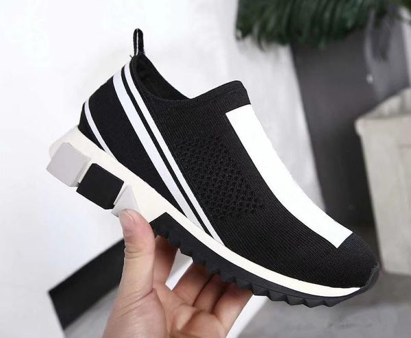 

luxury fashion sorrento sneaker mens designer shoes fabric stretch jersey slip-on sneaker lady two-tone rubber micro sole casual shoes 1023, Black